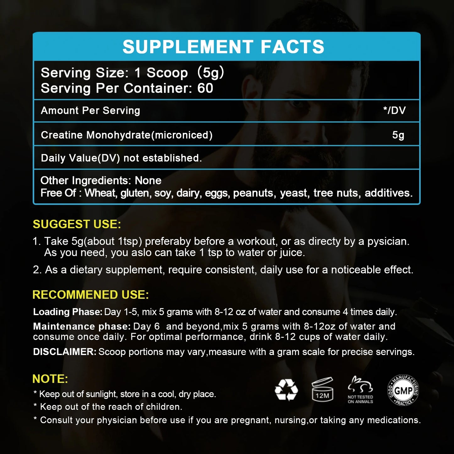 500mg Creatine Monohydrate